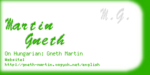 martin gneth business card